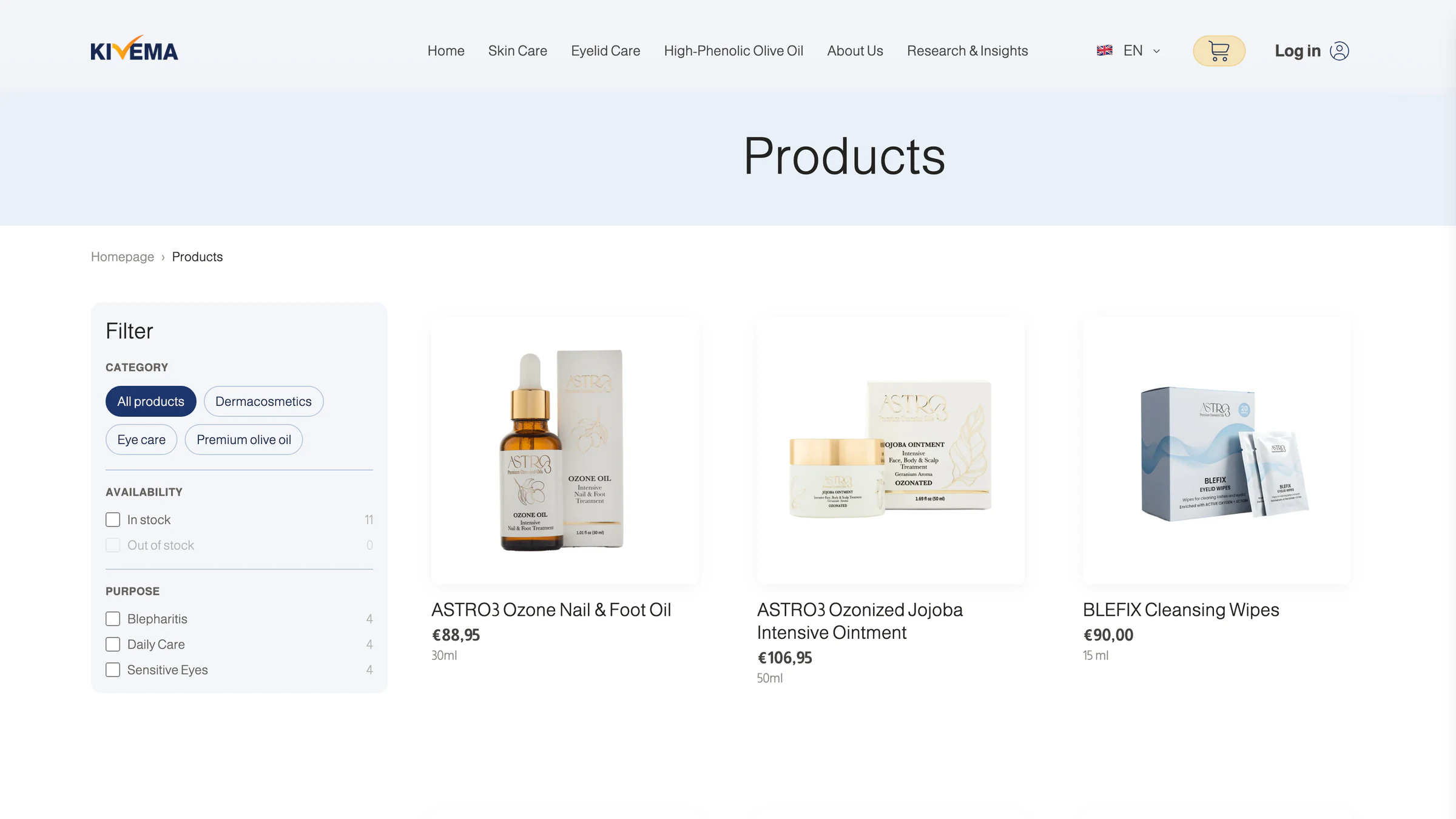 High-resolution selection of E-commerce work for Kivema LLC