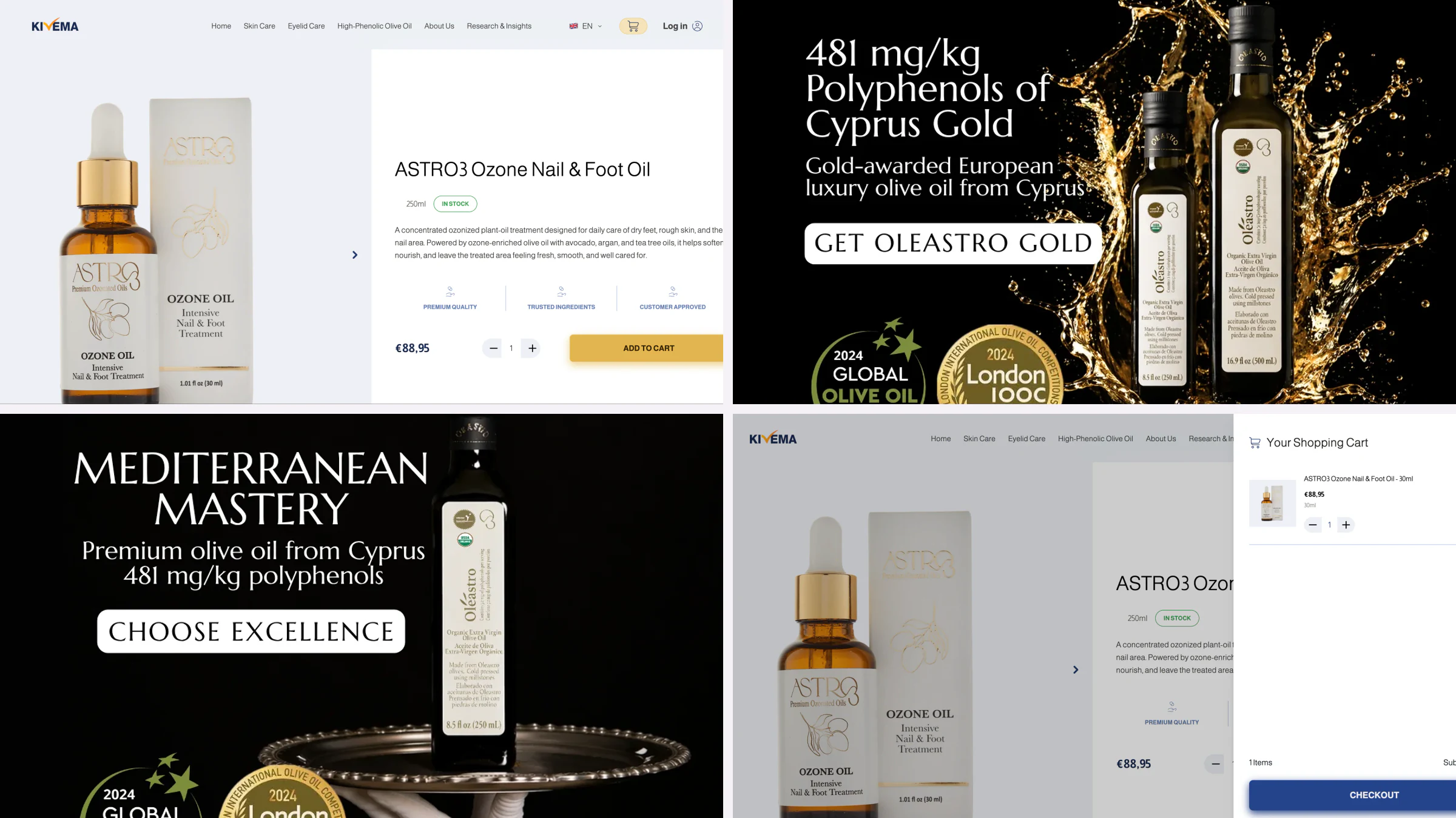 High-resolution selection of Performance marketing work for Kivema LLC