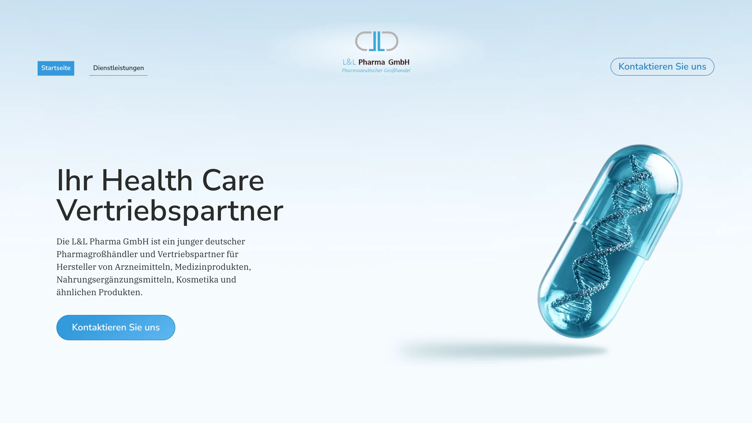 High-resolution selection of Web development work for L&L Pharma / o’scense
