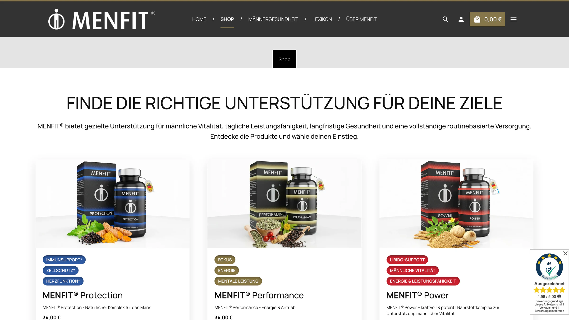High-resolution selection of E-commerce work for MenFit