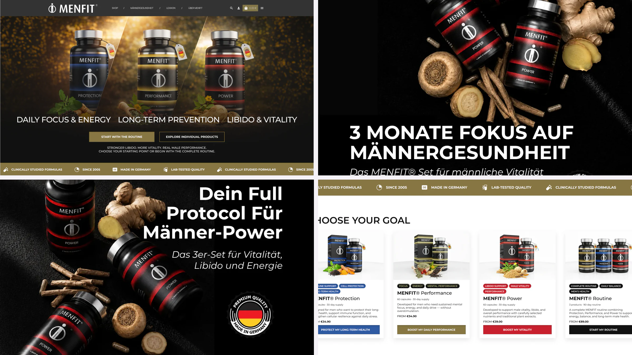 High-resolution selection of Performance marketing work for MenFit