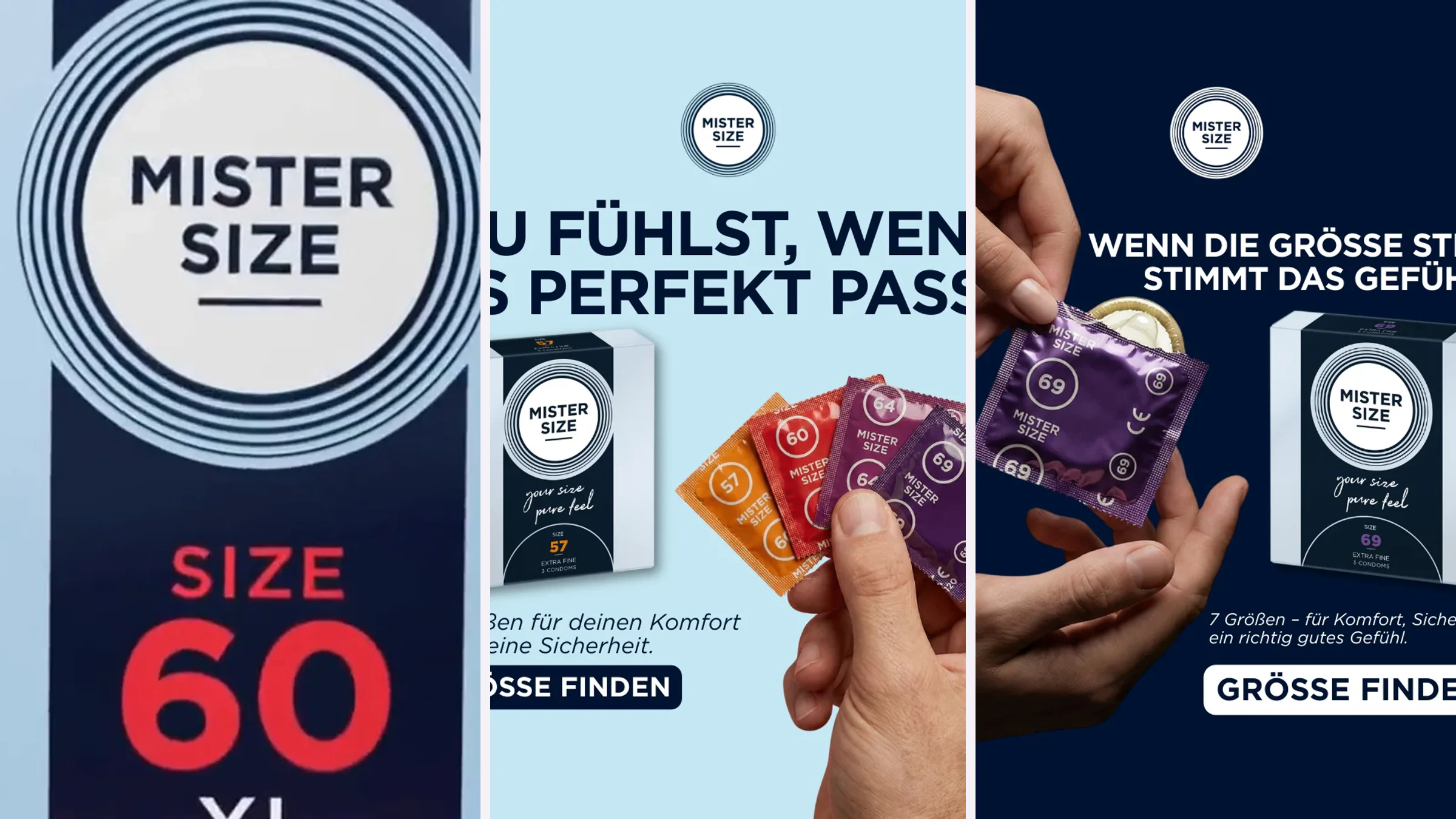 High-resolution selection of Creative advertising work for Mister Size